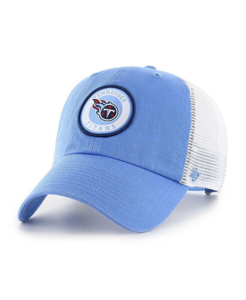 Men's Light Blue, White Tennessee Titans Highline Clean Up Trucker Snapback Hat