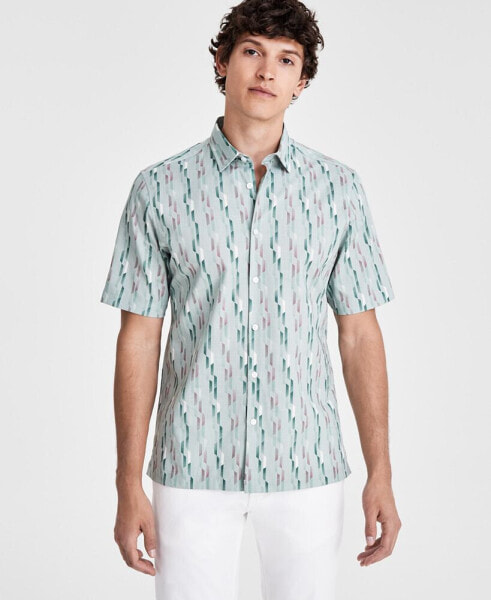 Men's Nightfall Regular-Fit Geo-Print Button-Down Shirt, Created for Macy's