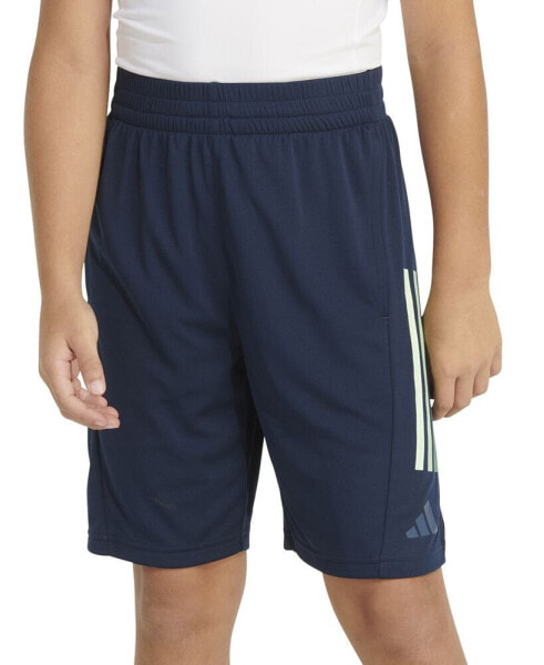 Big Boys AEROREADY Elastic-Waistband Graphic 3-Stripe Shorts