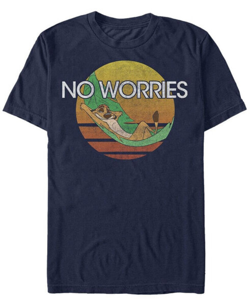 Disney Men's The Lion King Timon Chillin' No Worries Short Sleeve T-Shirt