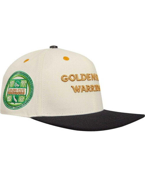 Men's Cream, Black Golden State Warriors Album Cover Snapback Hat