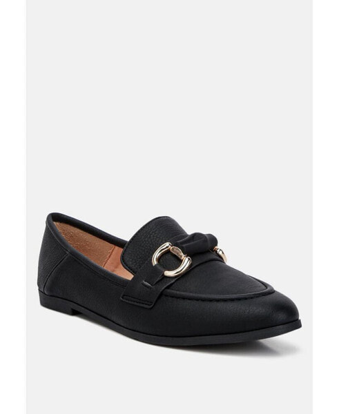 Asher Horsebit Embellished Raffia Loafers