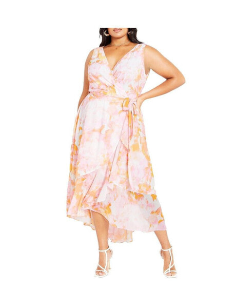 Plus Size Aliya Print Maxi Dress