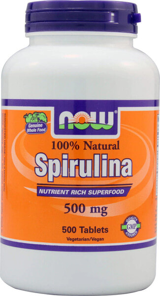 NOW Spirulina Сертифицированная органическая спирулина 500 мг 500 таблеток