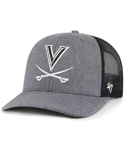 Men's Charcoal Virginia Cavaliers Carbon Trucker Adjustable Hat