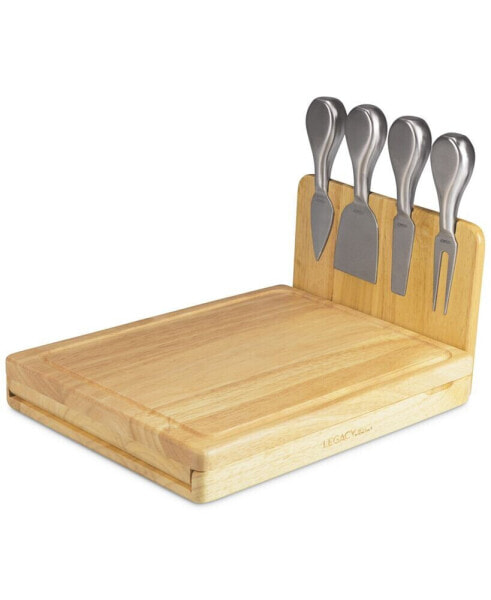 Toscana® by Asiago Rubberwood Cheese Board & Tools Set