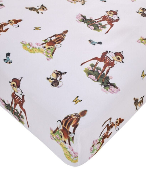 Vintage-Like Bambi Fitted Sheet, Crib