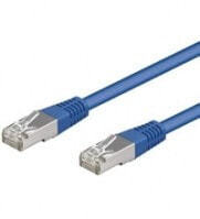 Wentronic CAT 5e Patch Cable - F/UTP - blue - 0.25 m - Cat5e - F/UTP (FTP) - RJ-45 - RJ-45