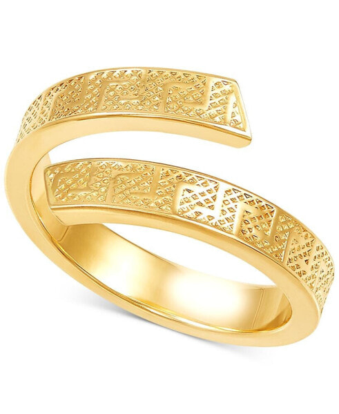 Greek Key Bypass Statement Ring in 10k Gold