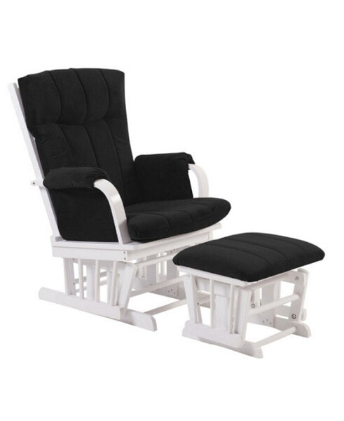 Home Deluxe Cushion 2-Piece Glider Chair and Ottoman Set