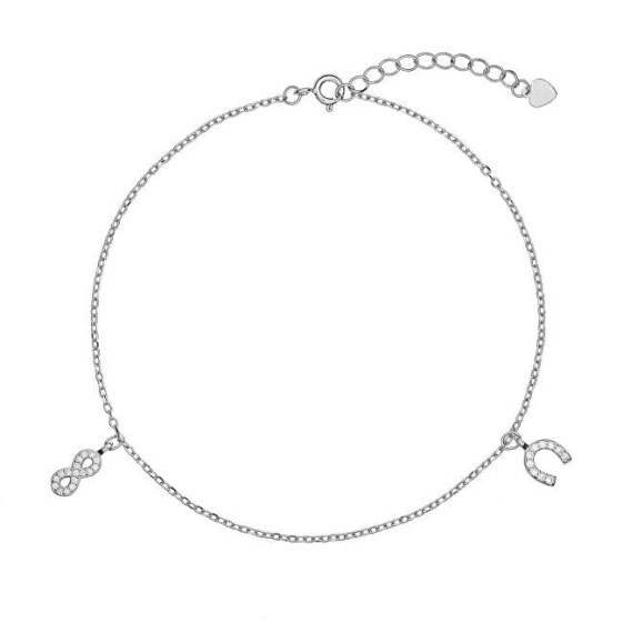 Silver leg bracelet with pendants AJNH0011