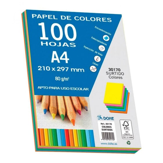 DOHE Packets 100 Sheets Strong Colors A4 80 Gr