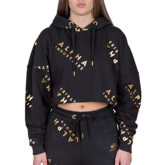 ALPHA INDUSTRIES COS Foil All Over Print hoodie