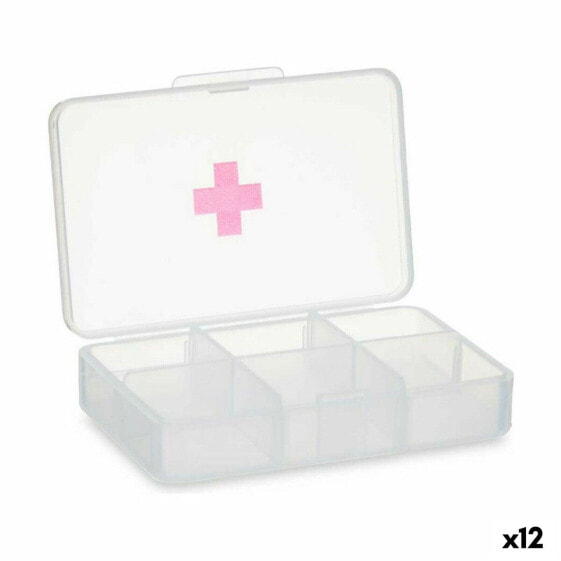 Коробочка для таблеток Прозрачный Пластик (11,5 x 18 x 2,2 cm) (12 штук)