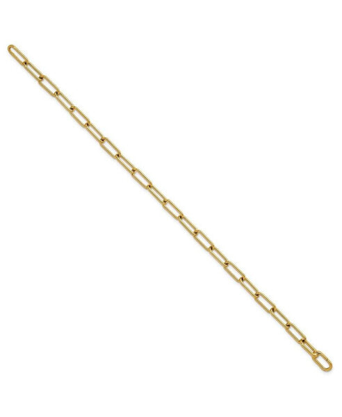 18k Yellow Gold Polished Solid Paperclip Link Bracelet