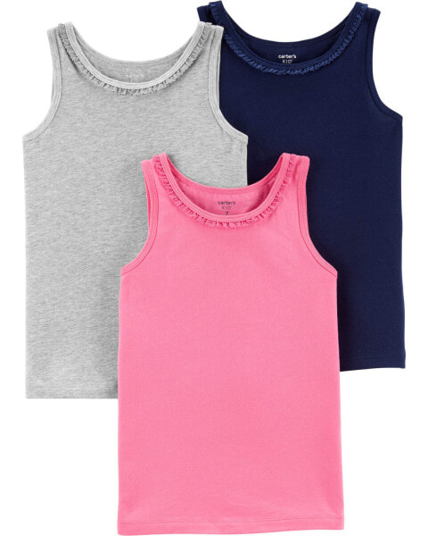 Kid 3-Pack Cami Tanks 6-6X