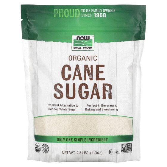 NOW Foods, Органический тростниковый сахар, 1134 г (2,5 фунта)