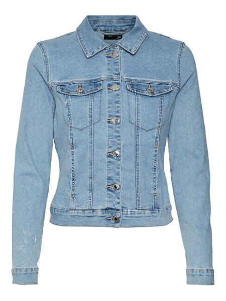 Dámská džínová bunda VMLUNA 10279492 Light Blue Denim