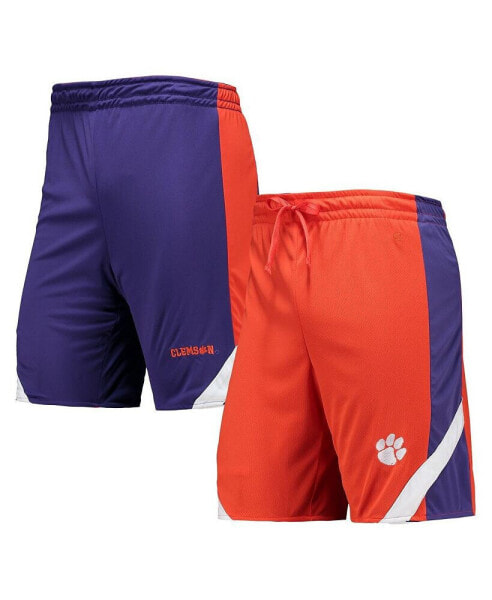 Men's Orange and Purple Clemson Tigers Am I Wrong Reversible Shorts