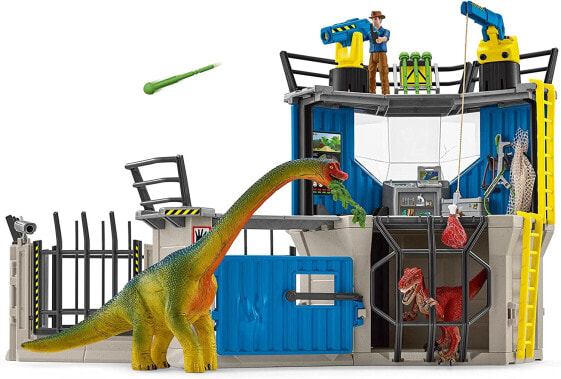 Schleich 41462 Dinosaurs Play Set - Large Dino Research Station Toy from 5 Years