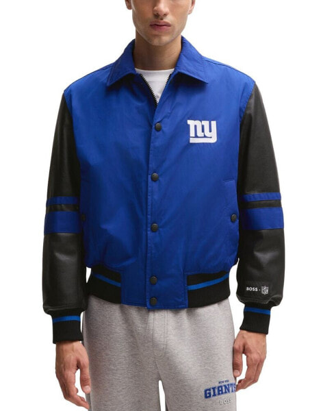 BOSS x NFL Faux-Leather-Polyurethane Sleeves Jacket