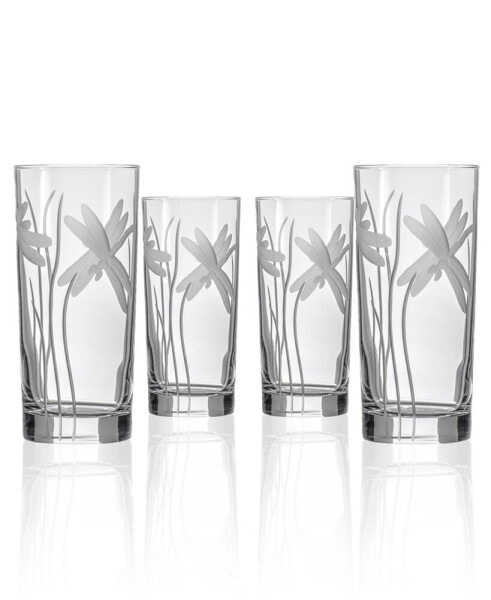 Dragonfly Cooler Highball 15Oz - Set Of 4 Glasses