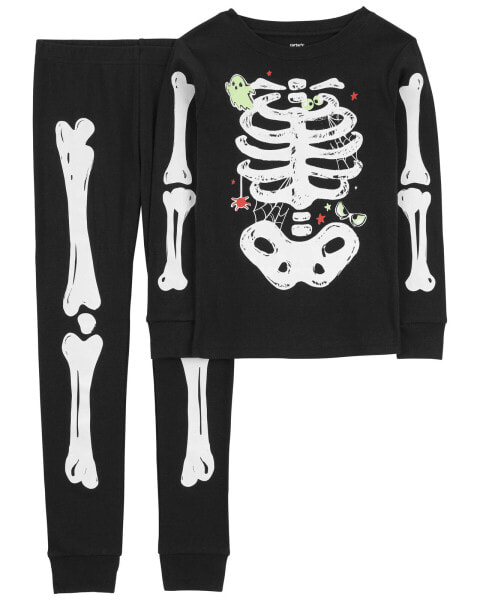 Kid 2-Piece Skeleton 100% Snug Fit Cotton Pajamas 4