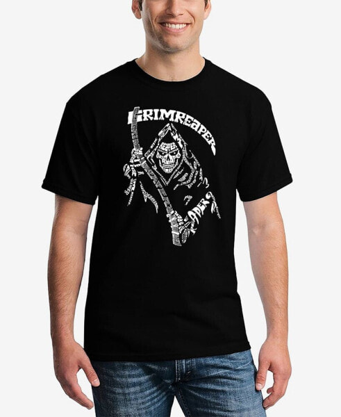 Men's Grim Reaper Word Art Short Sleeve T-shirt