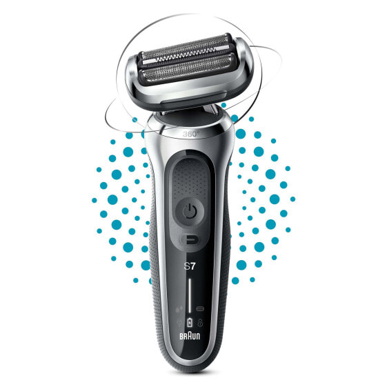 Braun Series 7 71-S1000s - Foil shaver - AutoSense - 360° Adaptive system - Buttons - Silver - LED - Battery