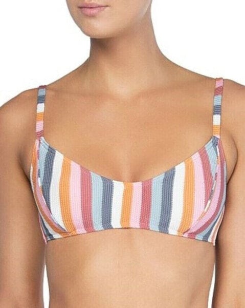 Peony 259899 Women Striped Bralette Bikini Top Swimwear Size 2