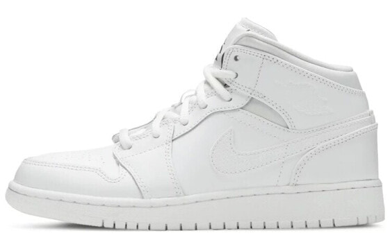 Кроссовки Jordan Air Jordan 1 Retro Mid White GS 554725-110