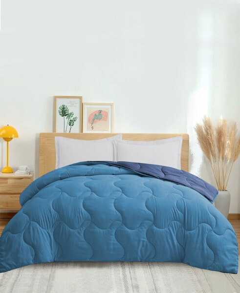 Lightweight Reversible Down Alternative Comforter, Full/Queen