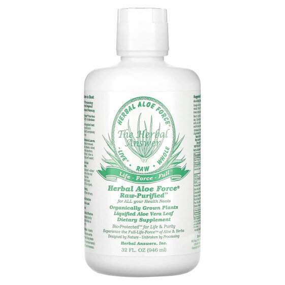 Herbal Aloe Force, Raw Purified, 32 fl oz (946 ml)