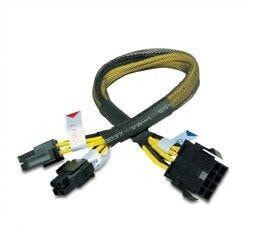 Akasa PSU extension cable splits 4+4 - 0.3 m
