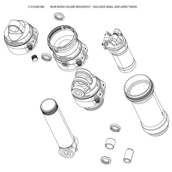 Амортизатор задний для велосипеда RockShox Rear Shock Volume Reducer Sidluxe