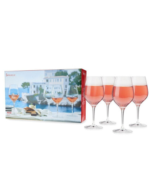 Rosé Wine Glasses, Set of 4, 17 Oz