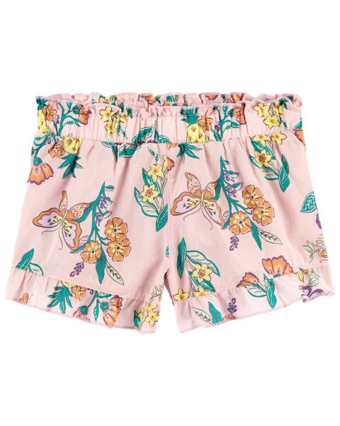 Baby Floral Poplin Shorts 9M