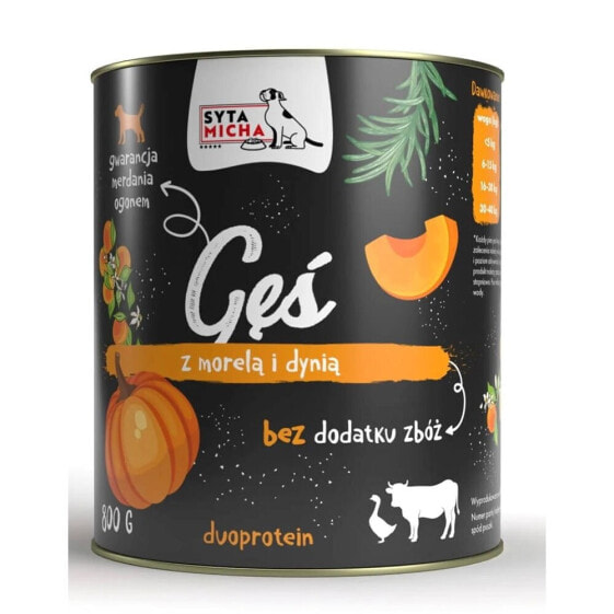 SYTA MICHA Goose with apricots and pumpkin 800g wet food for dog