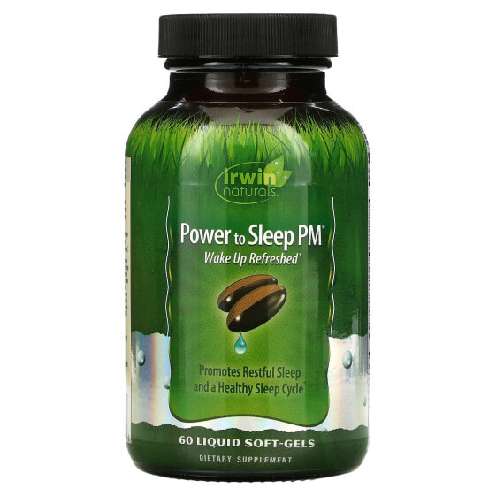 Irwin Naturals, Power to Sleep PM, успокаивающее, 60 капсул с жидкостью