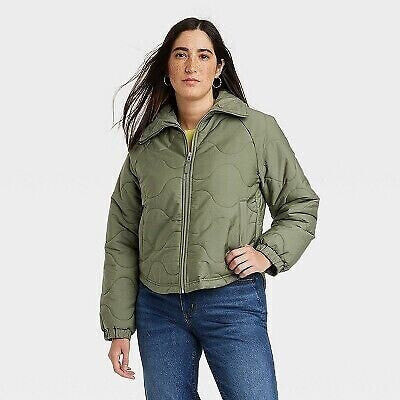 Women's Quilted Jacket - Universal Thread Olive Green XL