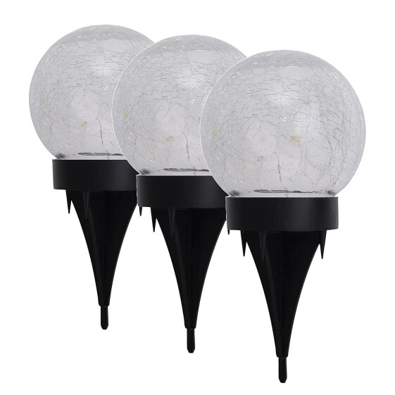 LED-Solarleuchte Crackle 3er-Set