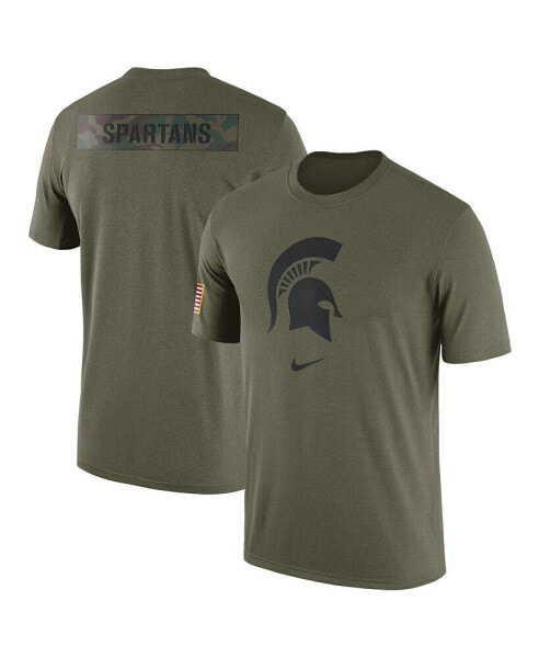 Men's Olive Michigan State Spartans Military-Inspired Pack T-shirt