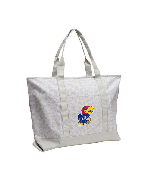 Women's Kansas Jayhawks Leopard Pattern Tote