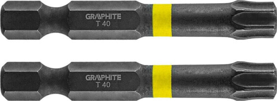 Graphite Końcówka wkrętakowa (Bity udarowe TX40 x 50 mm, 2 szt.)