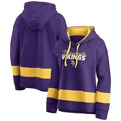 NFL Minnesota Vikings Women's Halftime Adjustment Long Sleeve Fleece Hooded