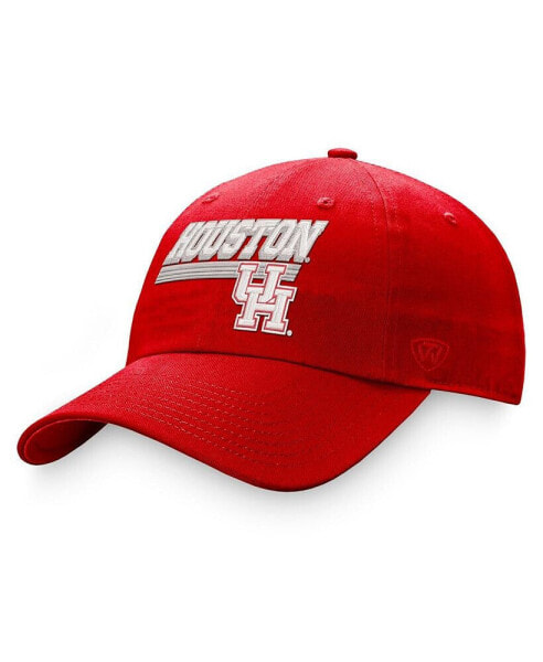 Men's Red Houston Cougars Slice Adjustable Hat