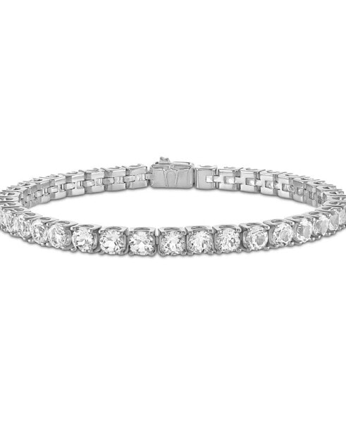 Men's White Topaz Icon Tennis Bracelet (1/10 ct. t.w.) in Sterling Silver