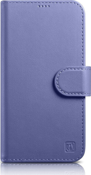 iCarer iCarer Wallet Case 2in1 etui iPhone 14 Pro skórzany pokrowiec z klapką Anti-RFID jasnofioletowy (WMI14220726-LP)