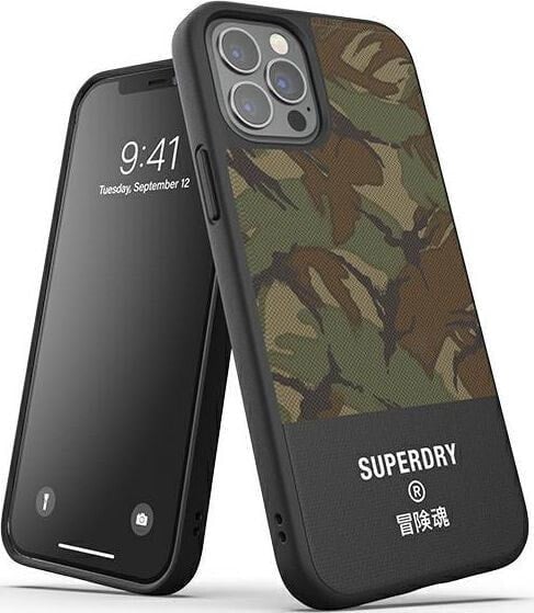 Чехол для смартфона Dr Nona SuperDry Молдинг Холст iPhone 12/12 Pro черно-камуфляжный 42588