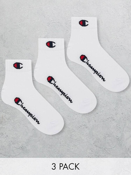 Champion ankle socks in white 3 pack